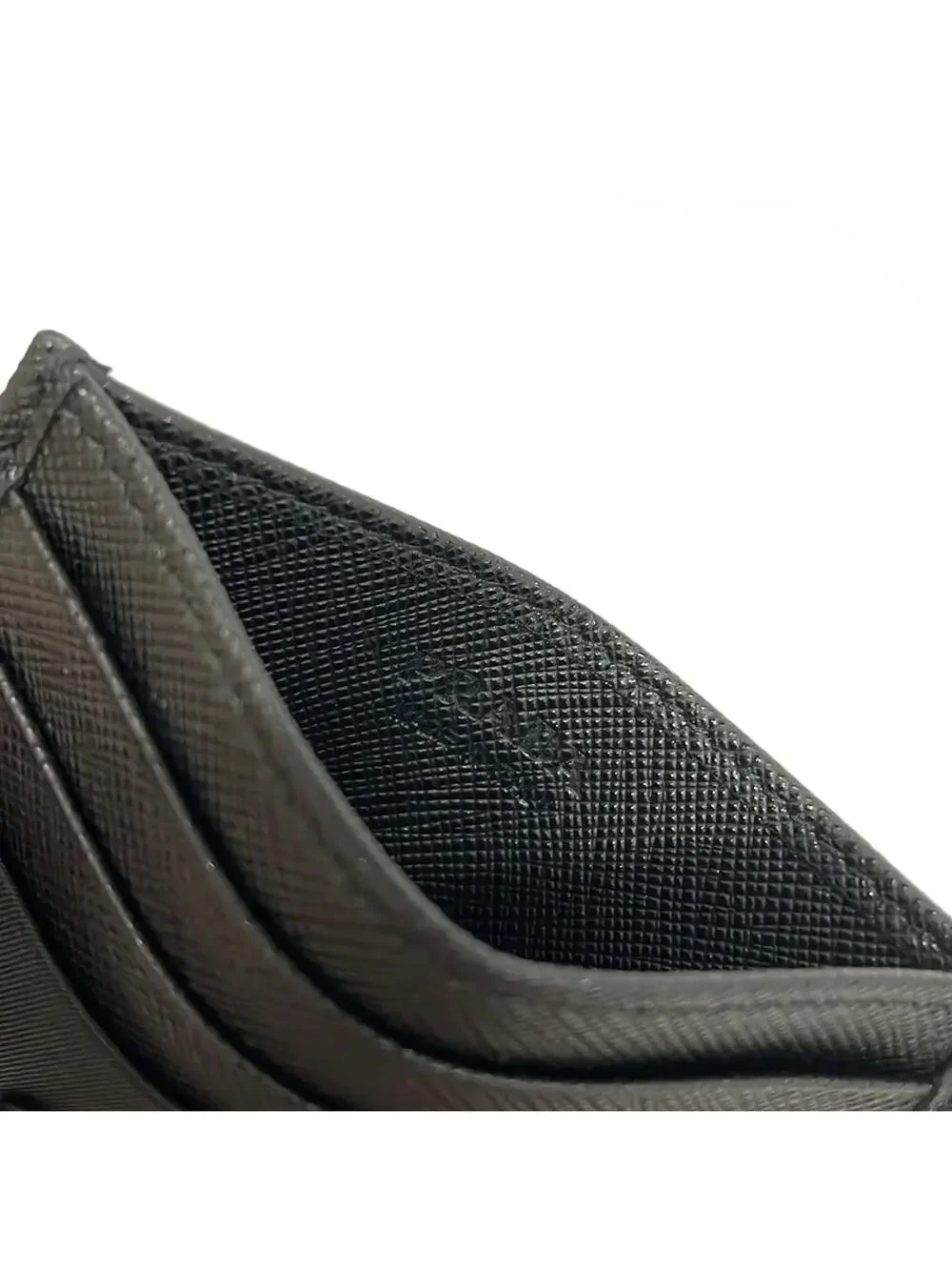 Prada Black Nylon Leather Card Case #282858P80B
